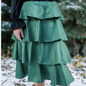 Dainty Jewells Forest Green Tiered Skirt